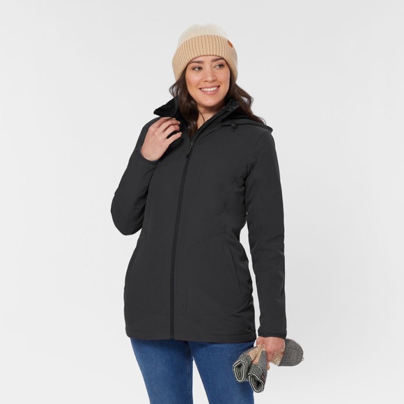 Duluth Trading Co Frostmite Coat womens Black Minky sz XL - Picture 1 of 10